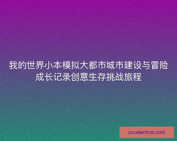 我的世界小本模拟大都市城市建设与冒险成长记录创意生存挑战旅程